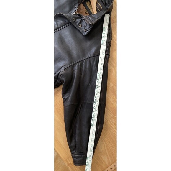 Marc New York Andrew Marc Brown Leather Jacket Quilted Lined Mens Medium - Picture 5 of 16